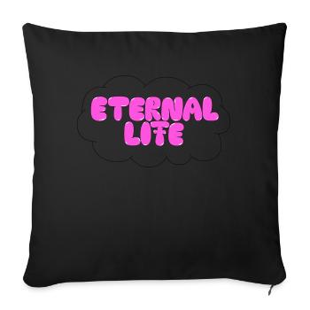 Eternal Life - Sofa pillowcase 17,3'' x 17,3'' (45 x 45 cm) - black - Front