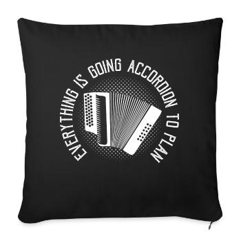 Everything Is Going Accordion To Plan Music Polka - Sofakissenbezug 45 x 45 cm - Schwarz - Vorne