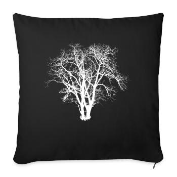 Tree Silhuette - Sofa pillowcase 17,3'' x 17,3'' (45 x 45 cm) - black - Front