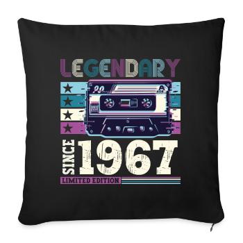 Legendary 1967 55th Birthday Gift Men - Fun - Sofa pillowcase 17,3'' x 17,3'' (45 x 45 cm) - black - Front