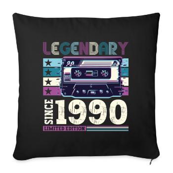 Legendary 1990 32nd Birthday Gift Men - Fun - Sofa pillowcase 17,3'' x 17,3'' (45 x 45 cm) - black - Front