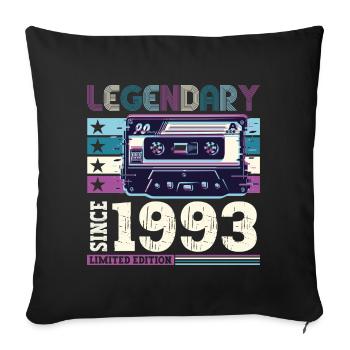 Legendary 1993 29th Birthday Gift Men - Fun - Sofa pillowcase 17,3'' x 17,3'' (45 x 45 cm) - black - Front