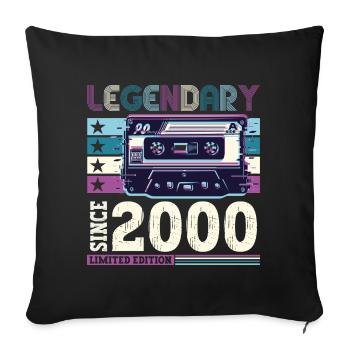 Legendary 2000 22nd Birthday Gift Men - Fun - Sofa pillowcase 17,3'' x 17,3'' (45 x 45 cm) - black - Front