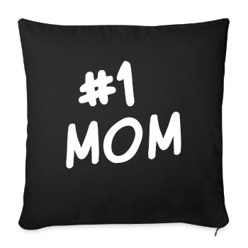 Best 1 mom ever - Sofa pillowcase 17,3'' x 17,3'' (45 x 45 cm) - black - Front
