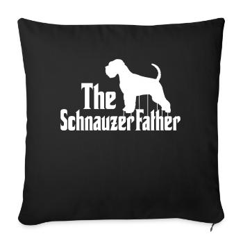 Drôle Schnauzer Master Parodie Schnauzer Géant - Housse de coussin décorative 45 x 45 cm - noir - Devant