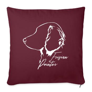 FRISIAN POINTER Profile Dogs Dog Wilsigns - Sofa pillowcase 17,3'' x 17,3'' (45 x 45 cm) - burgundy - Front