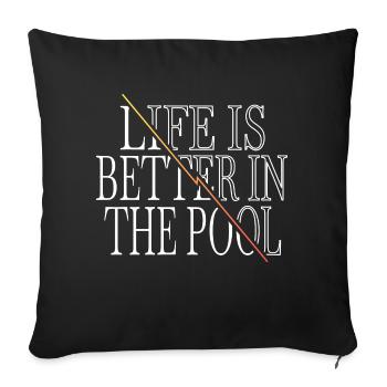 swimmer birthday present idea gift idea - Sofakissenbezug 45 x 45 cm - Schwarz - Vorne