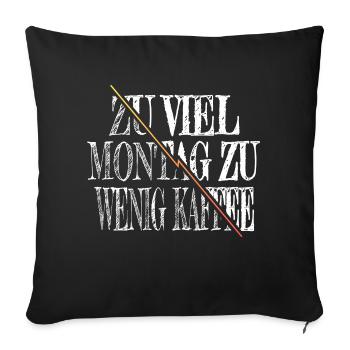 morgen arabica kaffeekanne geschenk lieben - Sofakissenbezug 45 x 45 cm - Schwarz - Vorne