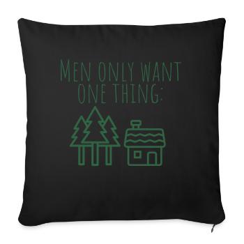 MowoT Maison au bord de la forêt - Housse de coussin décorative 45 x 45 cm - noir - Devant