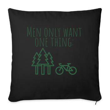 MowoT Fahhrad am Wald - Housse de coussin décorative 45 x 45 cm - noir - Devant