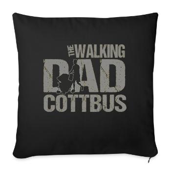 Le papa qui marche Cottbus - Housse de coussin décorative 45 x 45 cm - noir - Devant