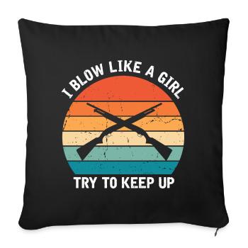 Duck Hunting Duck Hunting Hunter Duck Hunter Duck Hunter Design - Sofa pillowcase 17,3'' x 17,3'' (45 x 45 cm) - black - Front