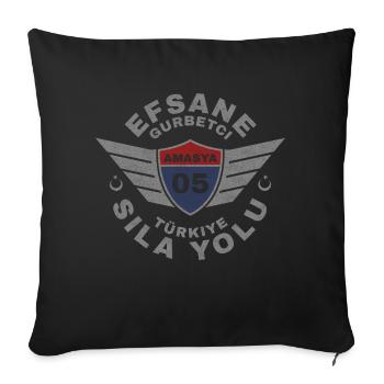 Amasya - Sofa pillowcase 17,3'' x 17,3'' (45 x 45 cm) - black - Front