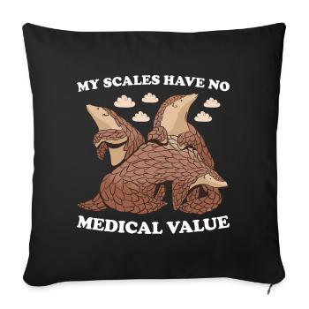 My Scales Havo No Medical Value Pangolin - Sofakissenbezug 45 x 45 cm - Schwarz - Vorne