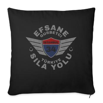 Istanbul - Sofakissenbezug 45 x 45 cm - Schwarz - Vorne