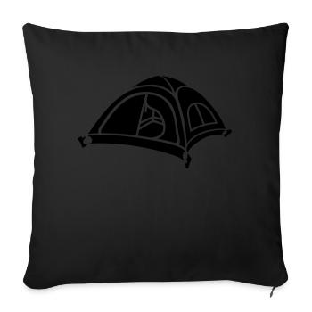 Passez la nuit à l’extérieur de Design Tent - Housse de coussin décorative 45 x 45 cm - noir - Devant