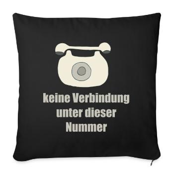 telephone - Sofa pillowcase 17,3'' x 17,3'' (45 x 45 cm) - black - Front