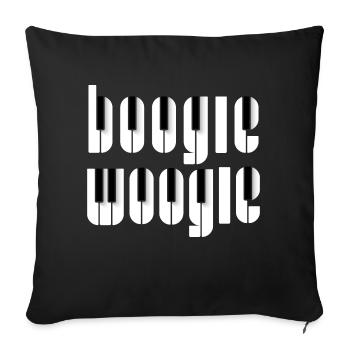 Boogie Woogie Piano keys design - Sofa pillowcase 17,3'' x 17,3'' (45 x 45 cm) - black - Front