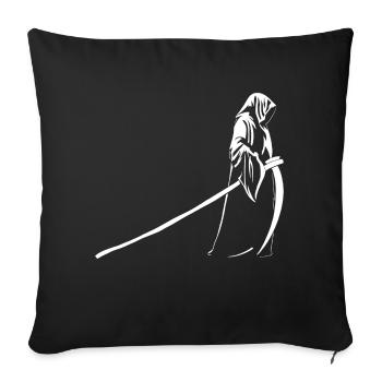 La Faucheuse - Housse de coussin décorative 45 x 45 cm - noir - Devant