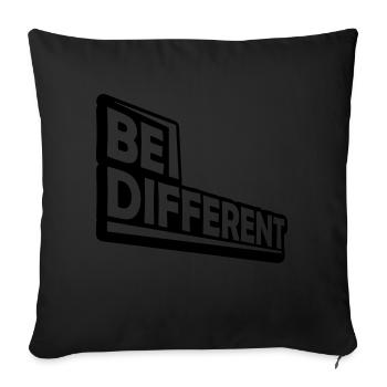 Be different Logo Design - Sofa pillowcase 17,3'' x 17,3'' (45 x 45 cm) - black - Front
