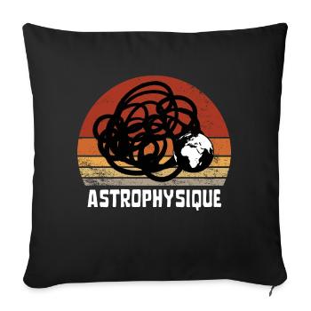 ASTROPHYSIQUE PLANETE TERRE VINTAGE RÉTRO SUNSET - Housse de coussin décorative 45 x 45 cm - noir - Devant