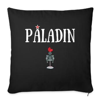 PALADIN PERSONNGE JDR ARMURE - Housse de coussin décorative 45 x 45 cm - noir - Devant