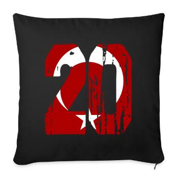 Denizli 20 d’occasion - Housse de coussin décorative 45 x 45 cm - noir - Devant