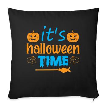 It s halloween time - humour - Housse de coussin décorative 45 x 45 cm - noir - Devant