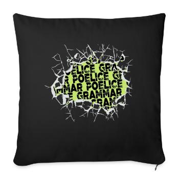 book children i love books birthday present idea - Sofa pillowcase 17,3'' x 17,3'' (45 x 45 cm) - black - Front
