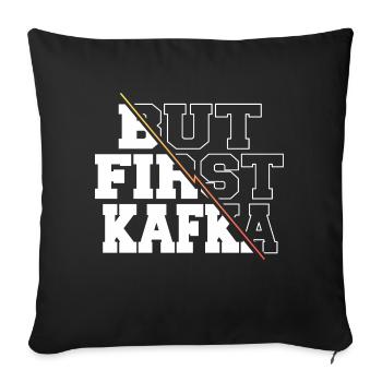 citation drôle citation une idée de temps présent littéraire - Housse de coussin décorative 45 x 45 cm - noir - Devant
