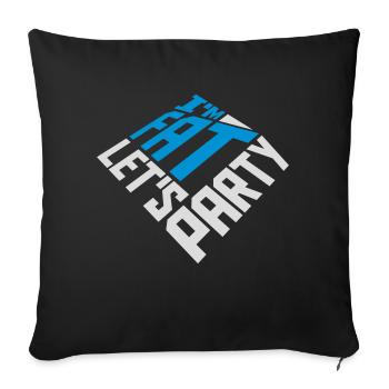 à la grosse laisse faire la fête - Housse de coussin décorative 45 x 45 cm - noir - Devant