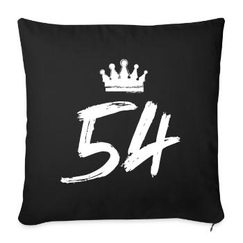 54 Couronne de numéros - Housse de coussin décorative 45 x 45 cm - noir - Devant
