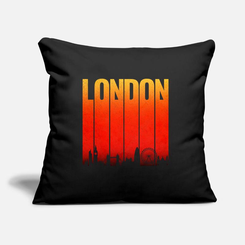 Barres de gradient de la Skyline de Londres Housse de coussin décorative 45 x 45 cm