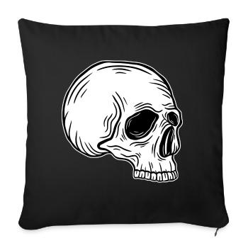 Skull Skeleton Skull Horror Cadeau d’Halloween - Housse de coussin décorative 45 x 45 cm - noir - Devant