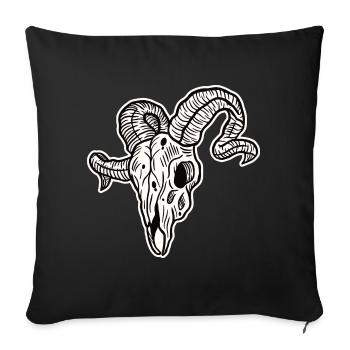 Skull Skeleton Skull Horror Cadeau d’Halloween - Housse de coussin décorative 45 x 45 cm - noir - Devant