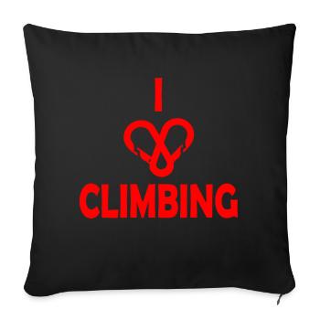 climbing - Sofa pillowcase 17,3'' x 17,3'' (45 x 45 cm) - black - Front