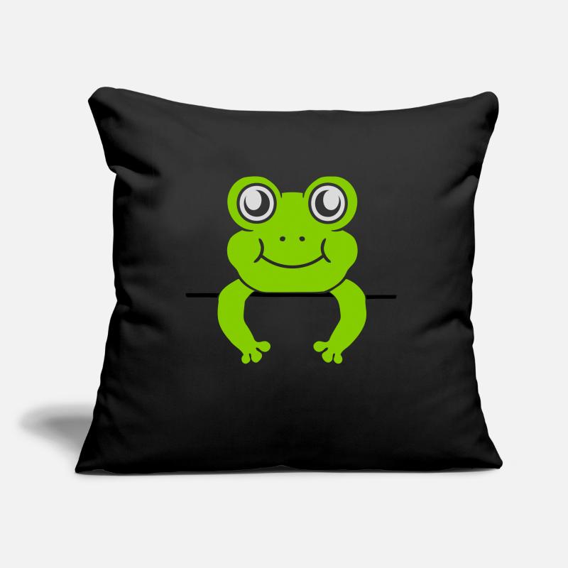 Frog Wall Shield Bande dessinée Housse de coussin décorative 45 x 45 cm