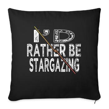 bday art astronomy lovers sayings present idea - Sofa pillowcase 17,3'' x 17,3'' (45 x 45 cm) - black - Front