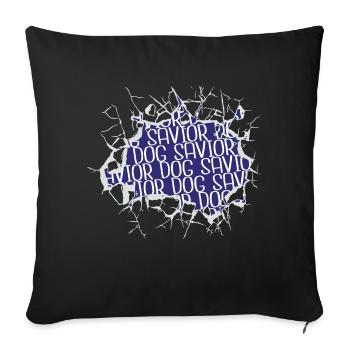 dog lover beagle dad animal testing funny quote - Sofa pillowcase 17,3'' x 17,3'' (45 x 45 cm) - black - Front