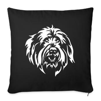 Sheep Poodle Head "Black Edition" - Sofa pillowcase 17,3'' x 17,3'' (45 x 45 cm) - black - Front