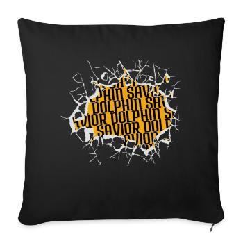 Caraïbes Mignon Abus Bateau Bday Mer Contexte - Housse de coussin décorative 45 x 45 cm - noir - Devant