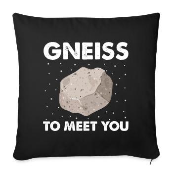 Mineraliensammler und Erze Mineralien Fan - Sofakissenbezug 45 x 45 cm - Schwarz - Vorne