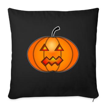 Halloween Pumpkin Head - Sofa pillowcase 17,3'' x 17,3'' (45 x 45 cm) - black - Front