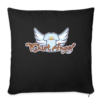 TShirtAngel.de Logo - Sofa pillowcase 17,3'' x 17,3'' (45 x 45 cm) - black - Front