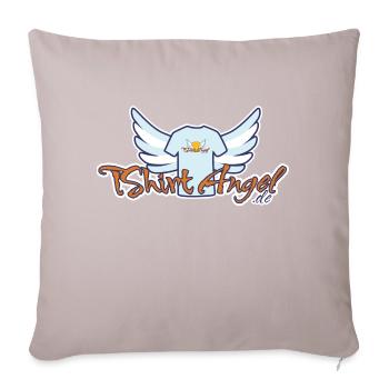 TShirtAngel.de Logo - Housse de coussin décorative 45 x 45 cm - taupe clair - Devant