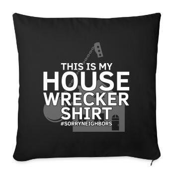 House Demolition and Renovation Design - Sofa pillowcase 17,3'' x 17,3'' (45 x 45 cm) - black - Front
