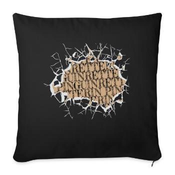 zwergpinguin geburtstagsgeschenk geburtstag - Sofakissenbezug 45 x 45 cm - Schwarz - Vorne