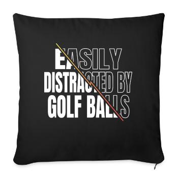 golfbag golflove golfgift putter golfmom - Sofakissenbezug 45 x 45 cm - Schwarz - Vorne