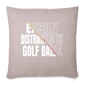 Golfbag GolfLove GolfGift Puter Golfmom - Housse de coussin décorative 45 x 45 cm - taupe clair - Devant