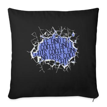 roastedbeans addicted drinking humor coffee quote - Sofakissenbezug 45 x 45 cm - Schwarz - Vorne